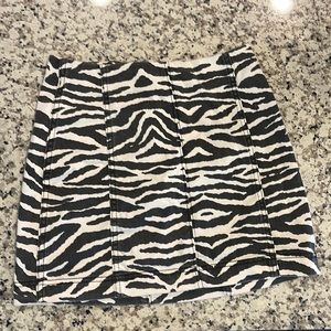 Zebra print skirt